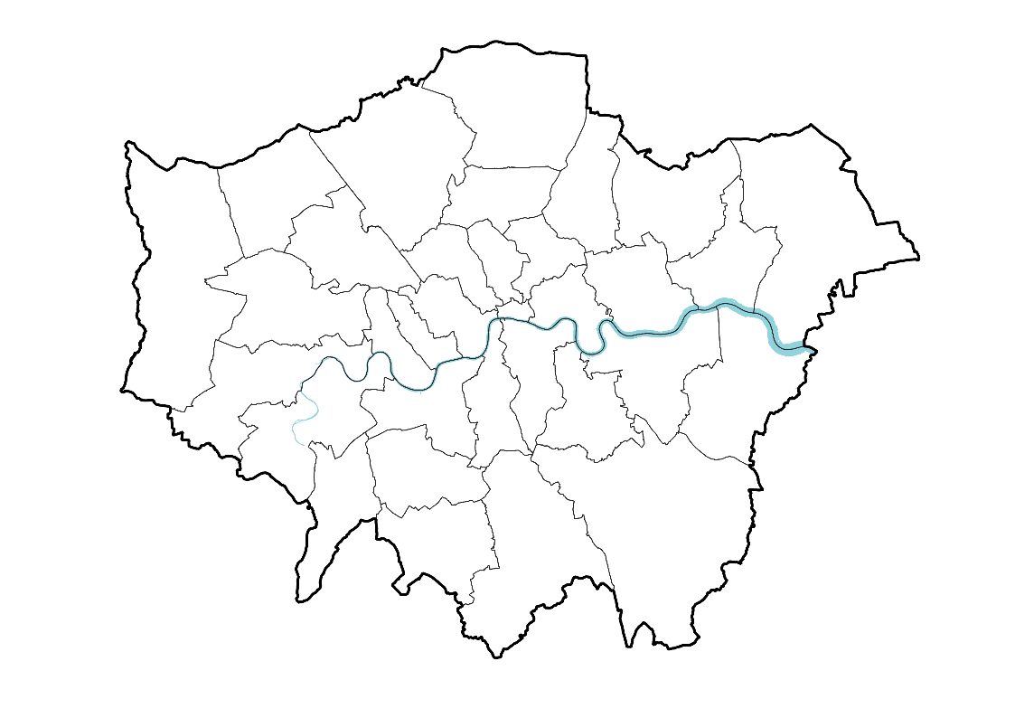 map of London borough outlines based on previous layer property decisions
