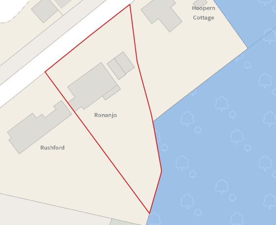 Image of a snapped and traced polygon