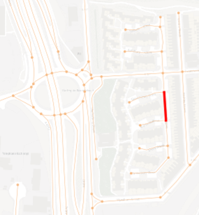 Map showing Road Link data